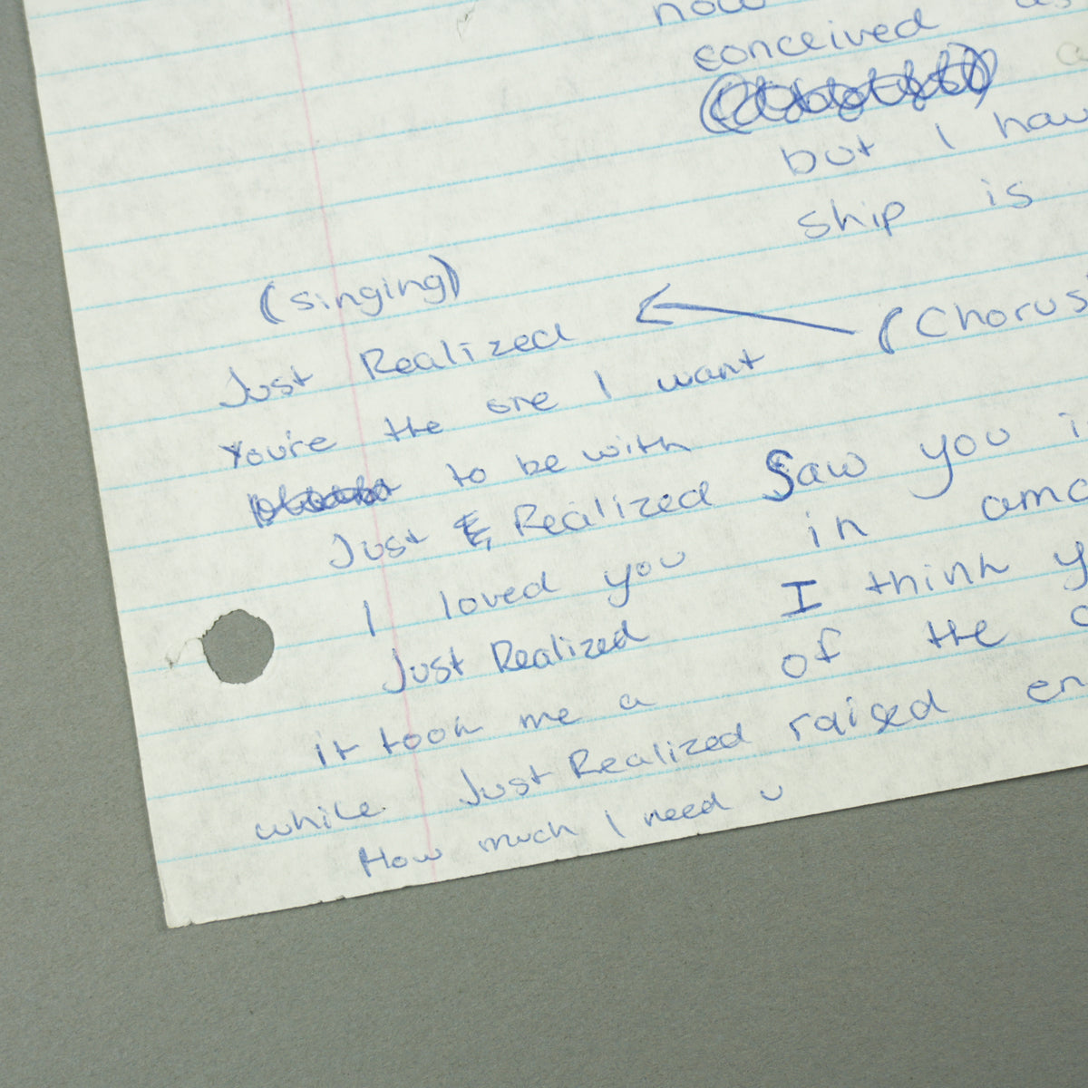 Drake - Handwritten “The Truth” Mixtape Era Lyric Sheet [BECKETT]