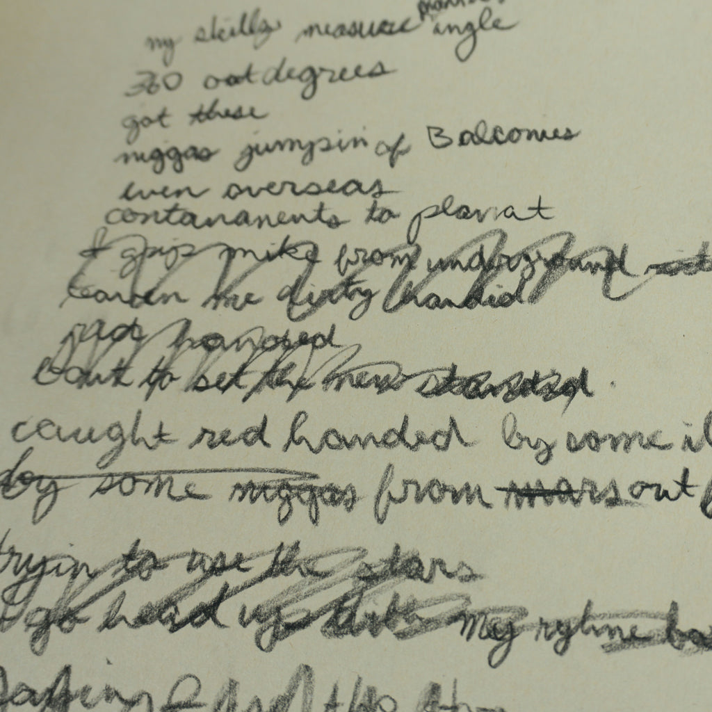 Kanye West - Handwritten "Ill Psycho Scientist" Large Lyric Sheet [JSA]