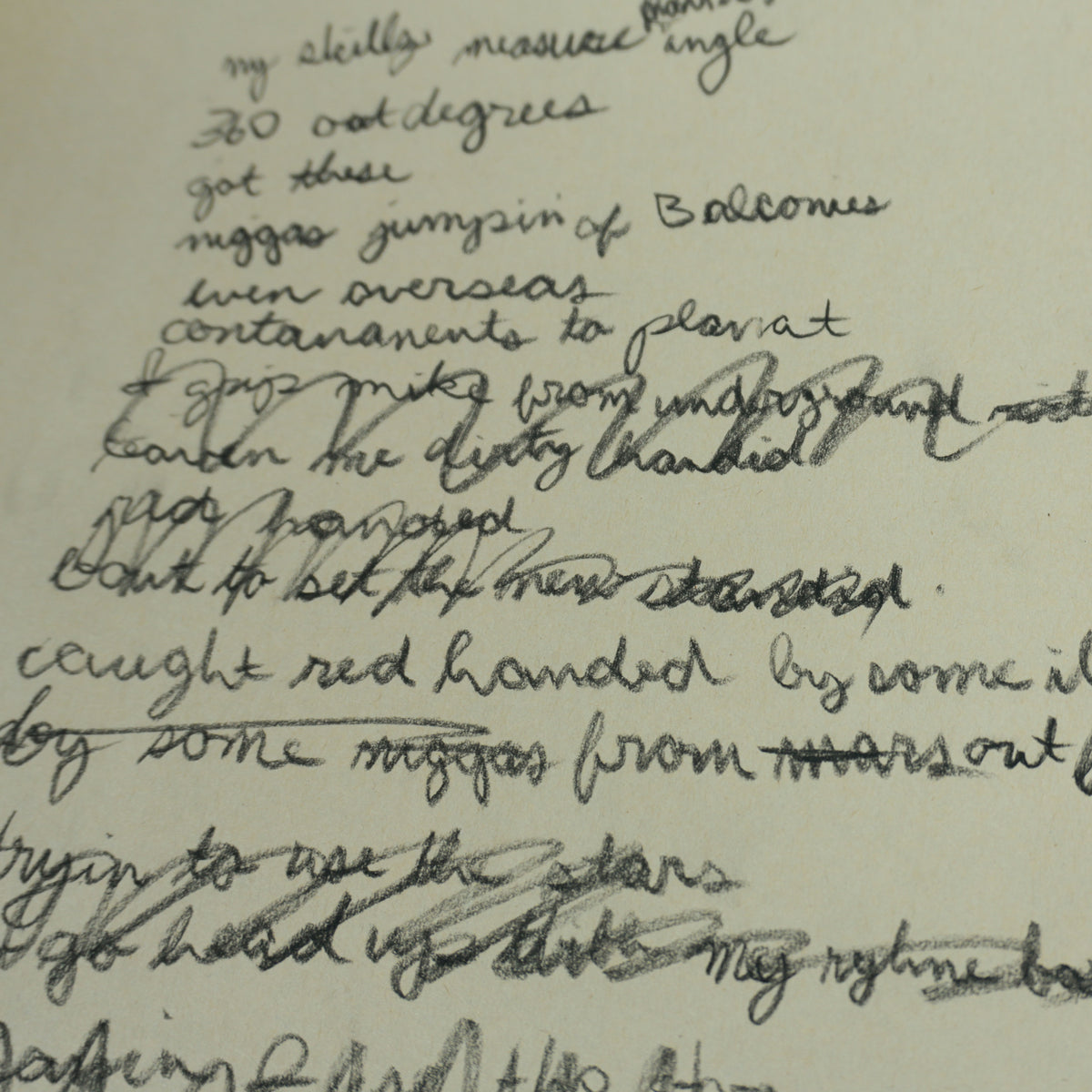 Kanye West - Handwritten "Ill Psycho Scientist" Large Lyric Sheet [JSA]