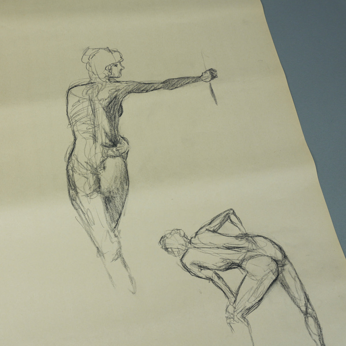 Kanye West - Original 18"x24" Dual Figure "Exercise Poses" Artwork