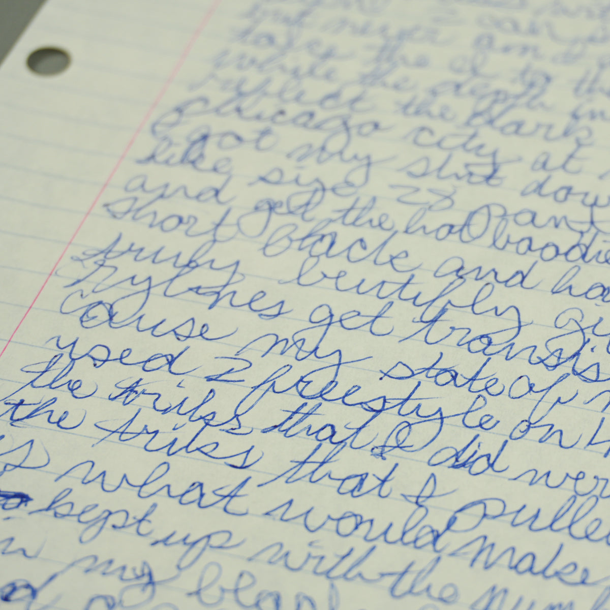 Kanye West - Handwritten "Chicago City At Night" Lyric Sheet [JSA]