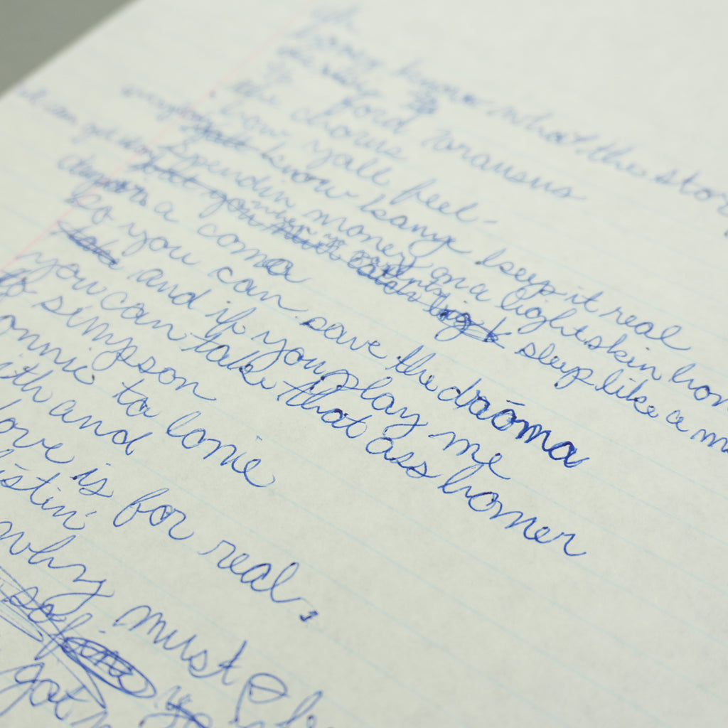 Kanye West - Handwritten "Kanye Keep It Real" Lyric Sheet [JSA]