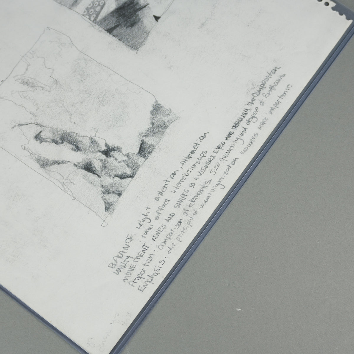 Kanye West - Original 8.5"x11" Art Studies Homework Sheet