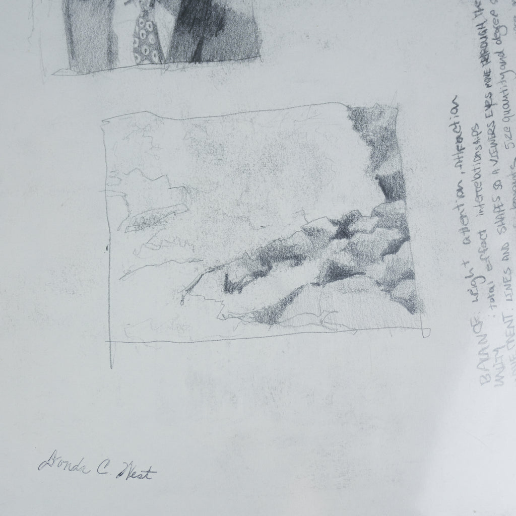 Kanye West - Original 8.5"x11" Art Studies Homework Sheet