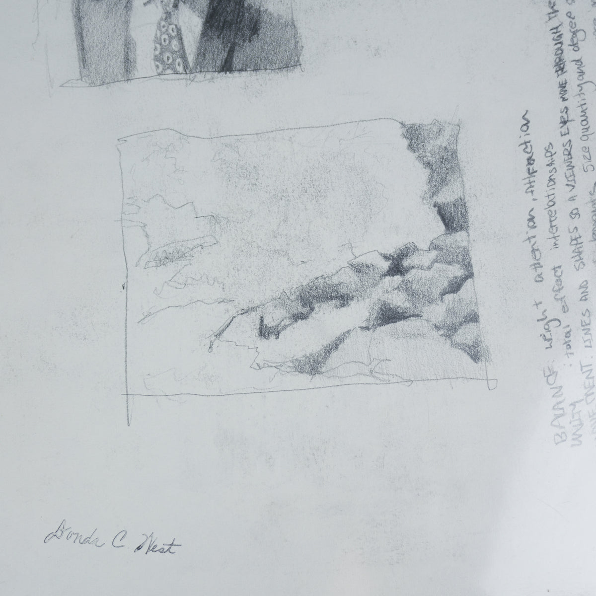 Kanye West - Original 8.5"x11" Art Studies Homework Sheet