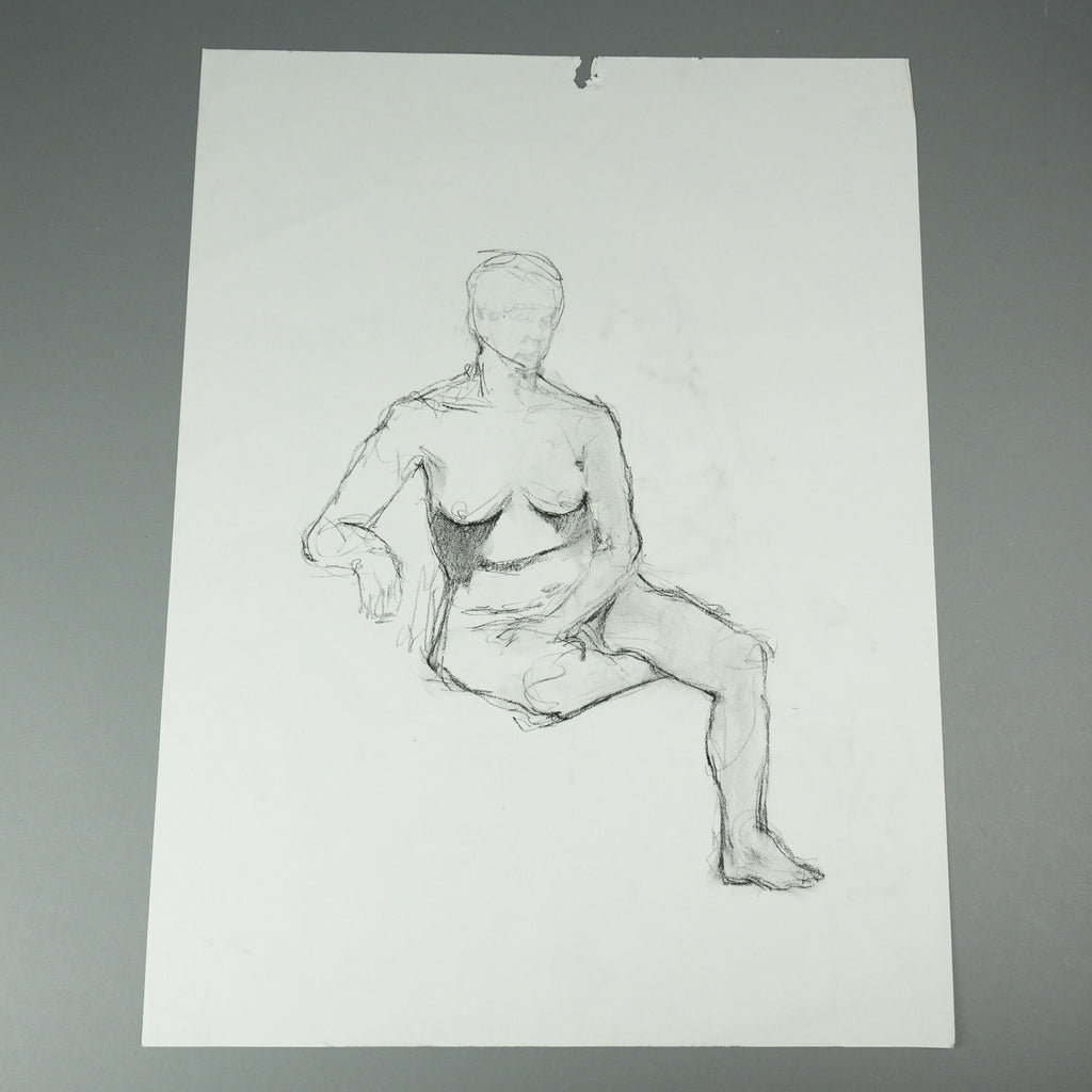 Kanye West - Original 18"x24" Seated Figure Study Artwork