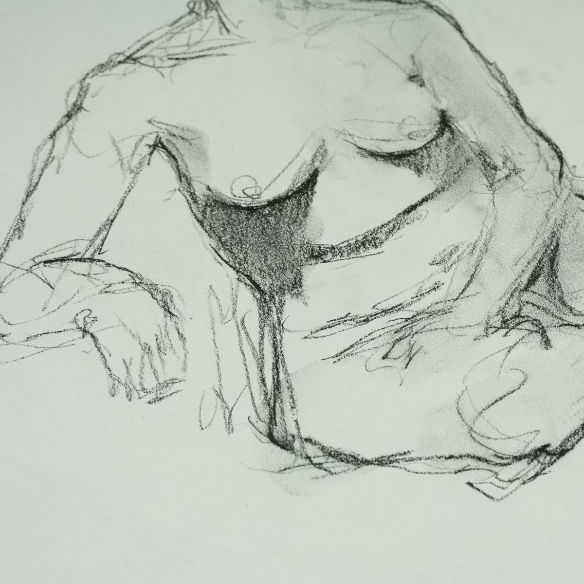 Kanye West - Original 18"x24" Seated Figure Study Artwork