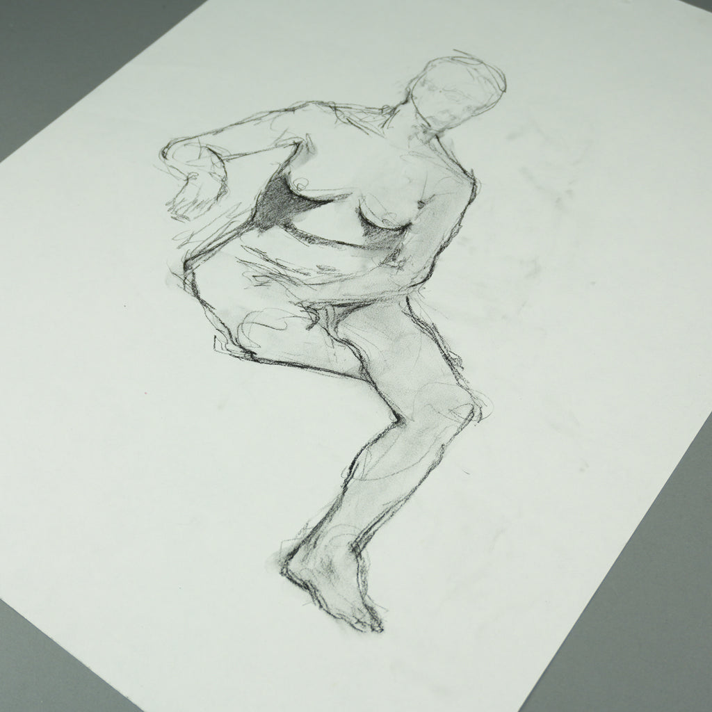 Kanye West - Original 18"x24" Seated Figure Study Artwork