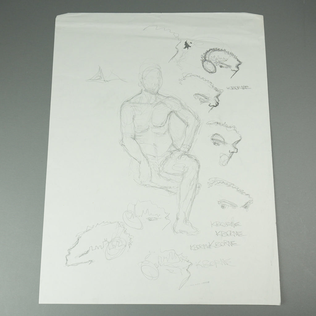 Kanye West - Original 18"x24" “K. Borne” Figure & Character Study Artwork