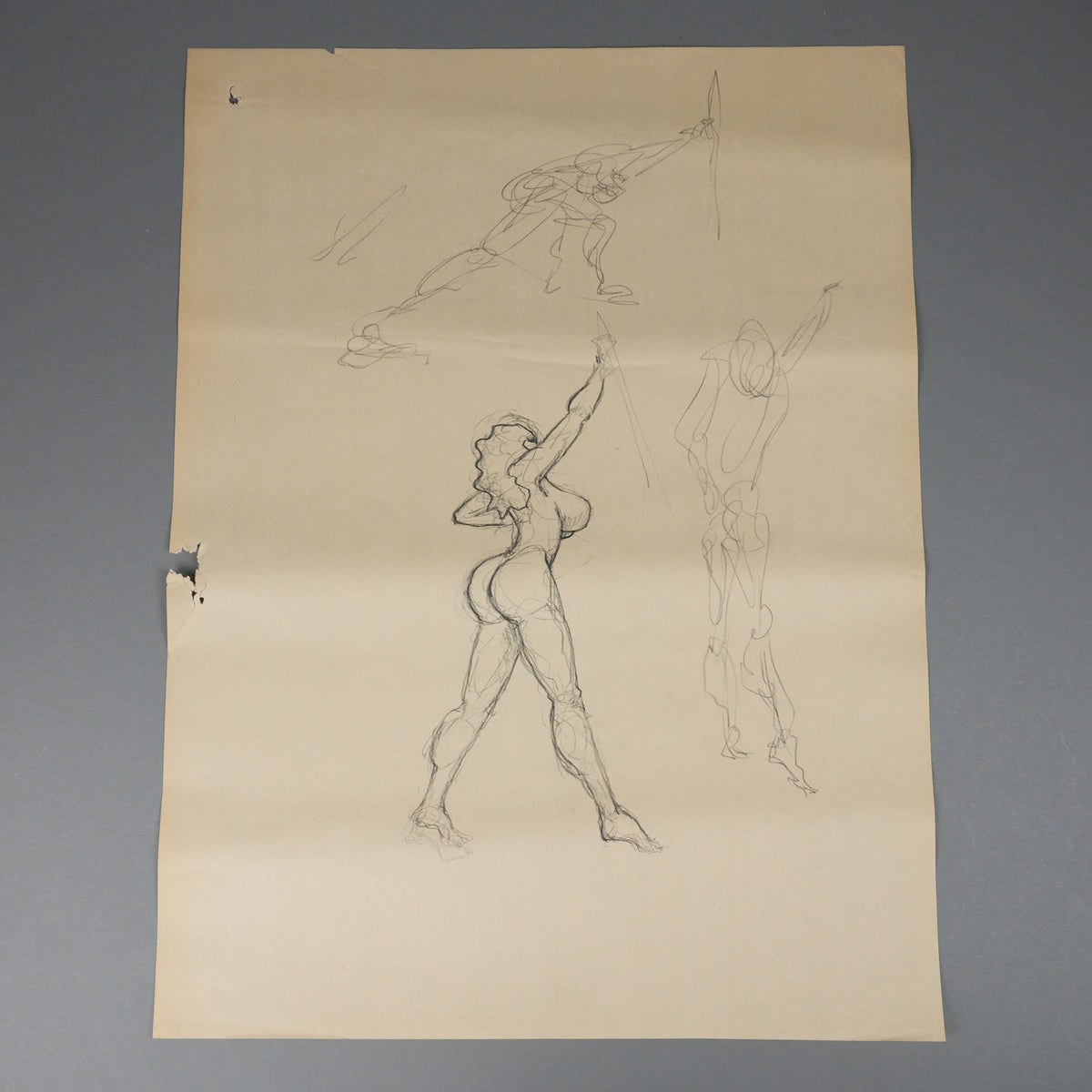 Kanye West - Original 18"x24" "Woman Figure" Posing Artwork