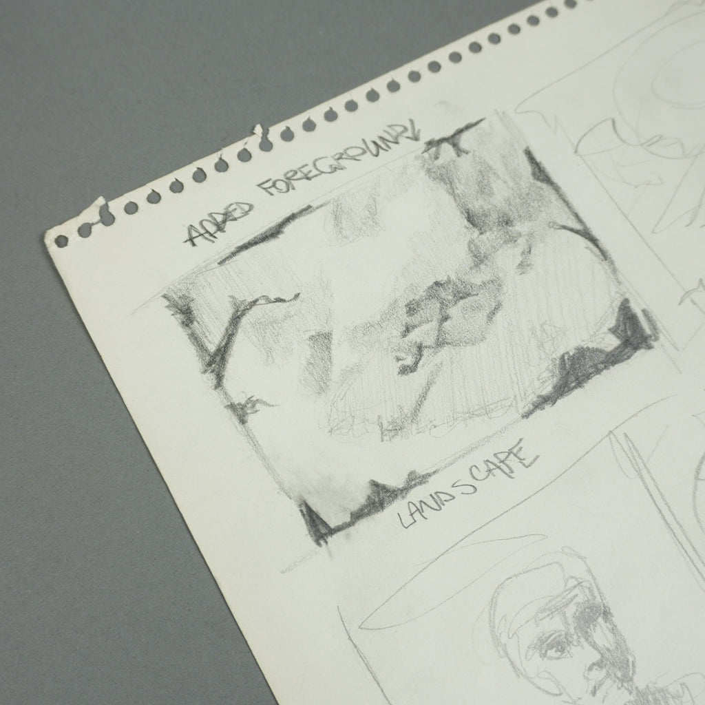 Kanye West - Original 9"x12" Facial & Landscape Art Studies Handwritten Sheet [JSA]