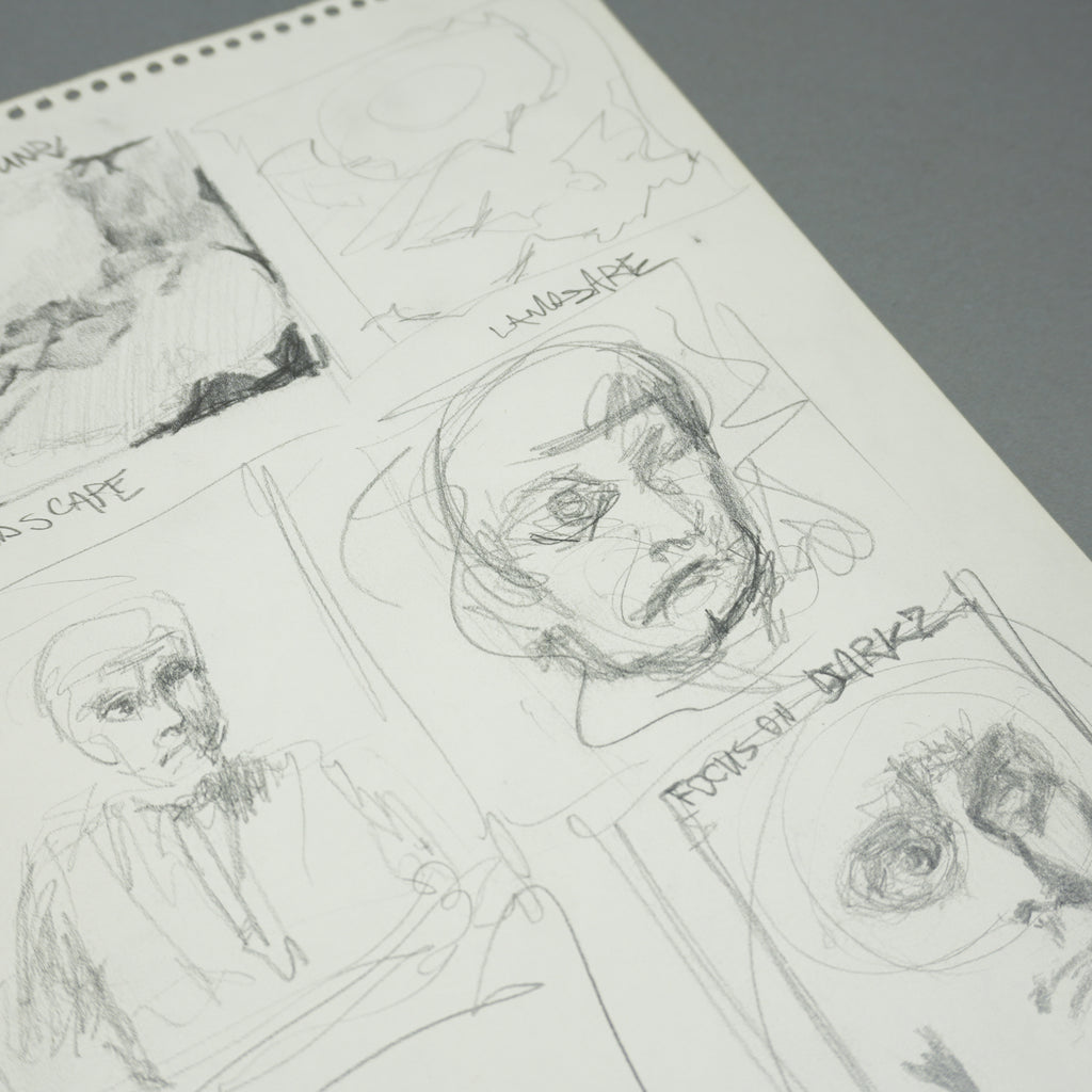 Kanye West - Original 9"x12" Facial & Landscape Art Studies Handwritten Sheet [JSA]