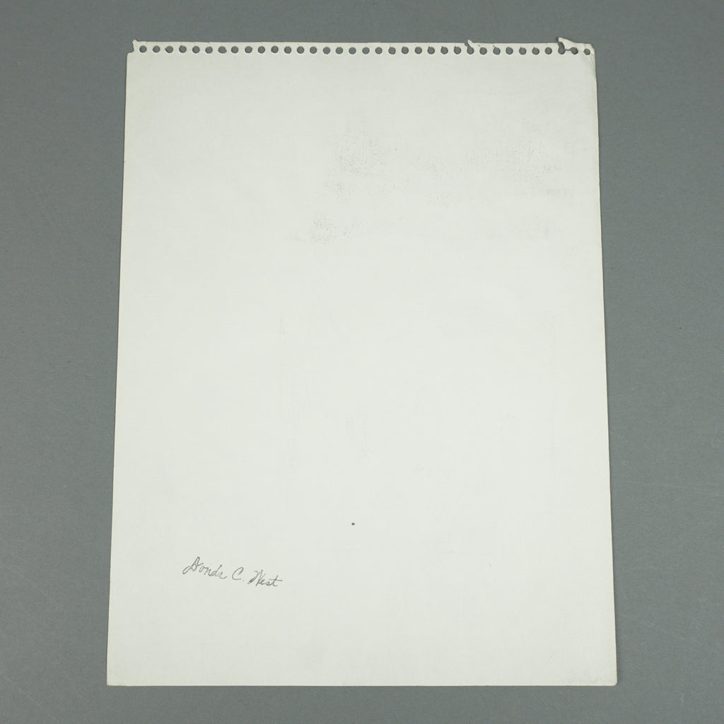Kanye West - Original 9"x12" Facial & Landscape Art Studies Handwritten Sheet [JSA]