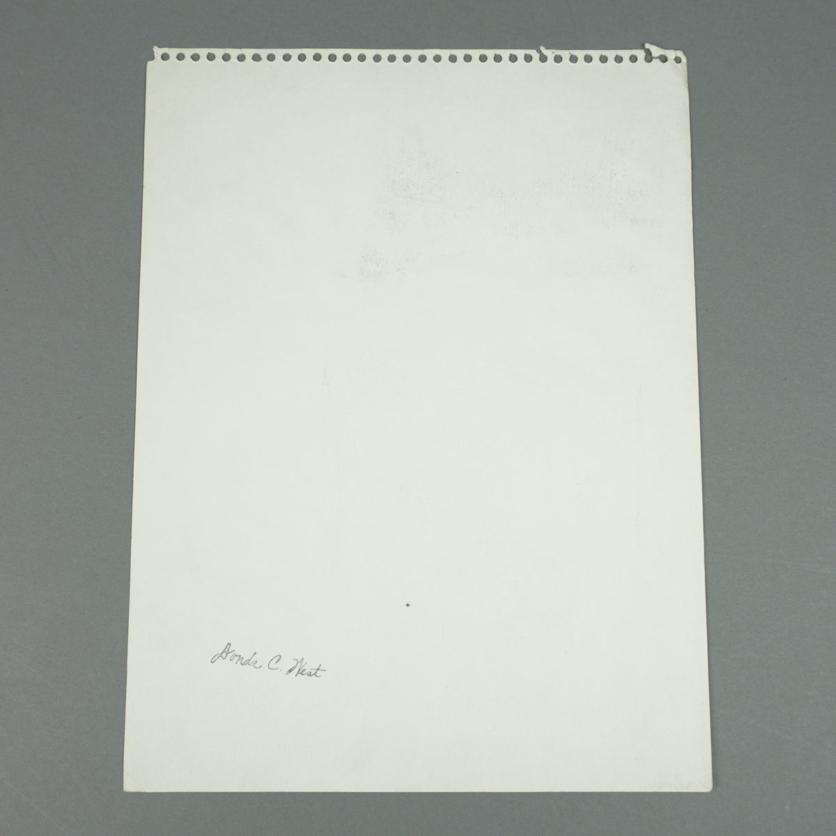 Kanye West - Original 9"x12" Facial & Landscape Art Studies Handwritten Sheet [JSA]