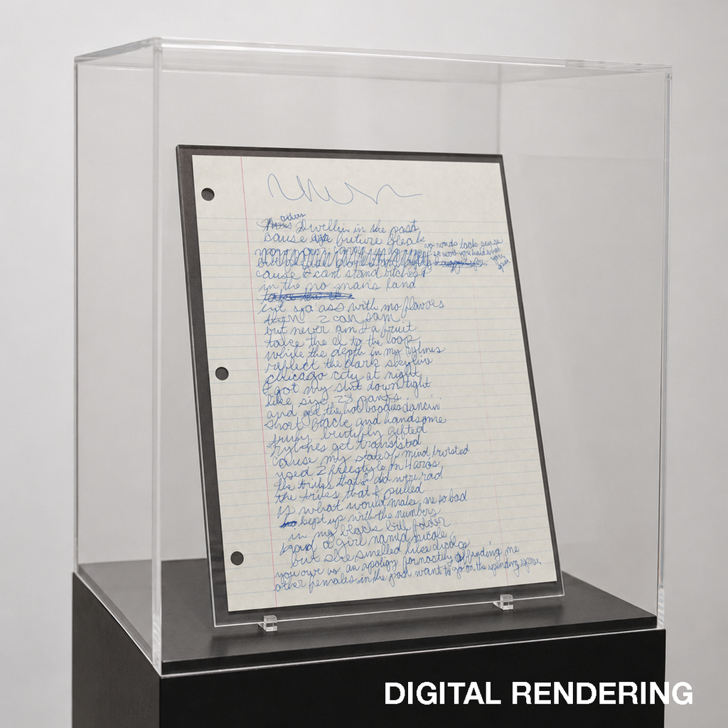 Kanye West - Handwritten "Chicago City At Night" Lyric Sheet [JSA]