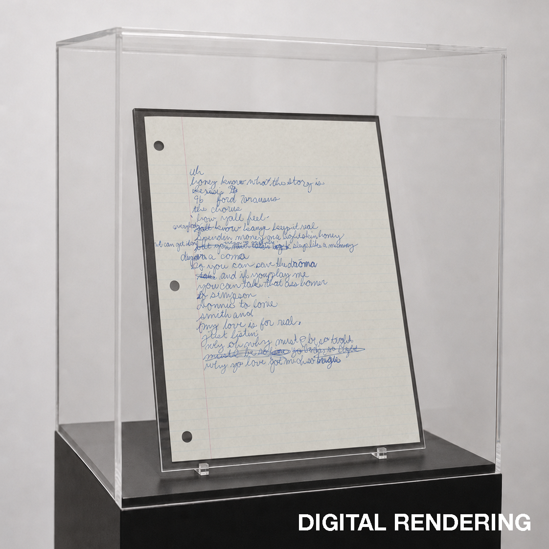 Kanye West - Handwritten "Kanye Keep It Real" Lyric Sheet [JSA]