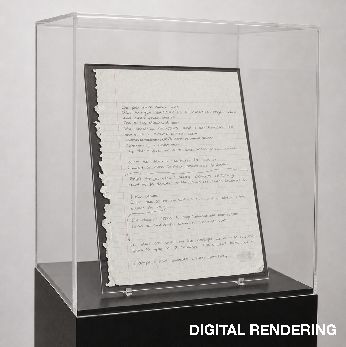 Drake - Handwritten “Jack Johnson Girl” Mixtape Era Lyric Sheet [BECKETT]
